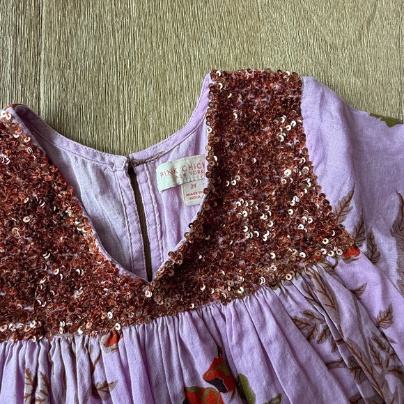 Pink Chicken Courtney Dress - Lavender Poppy 3T NWOT! - Picture 3 of 5